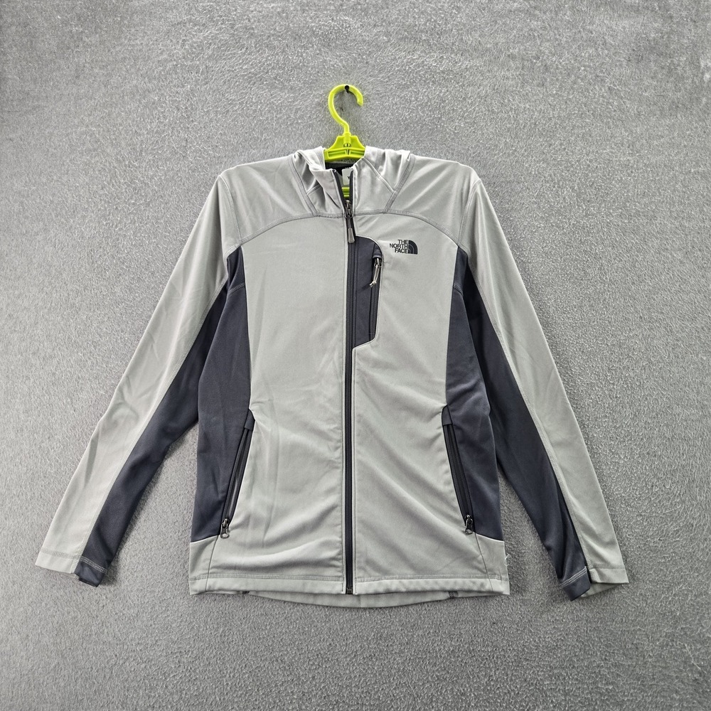 The North Face Men Jacket S Gray Colorblock Cinder Activewear ‎ Zipper Logo